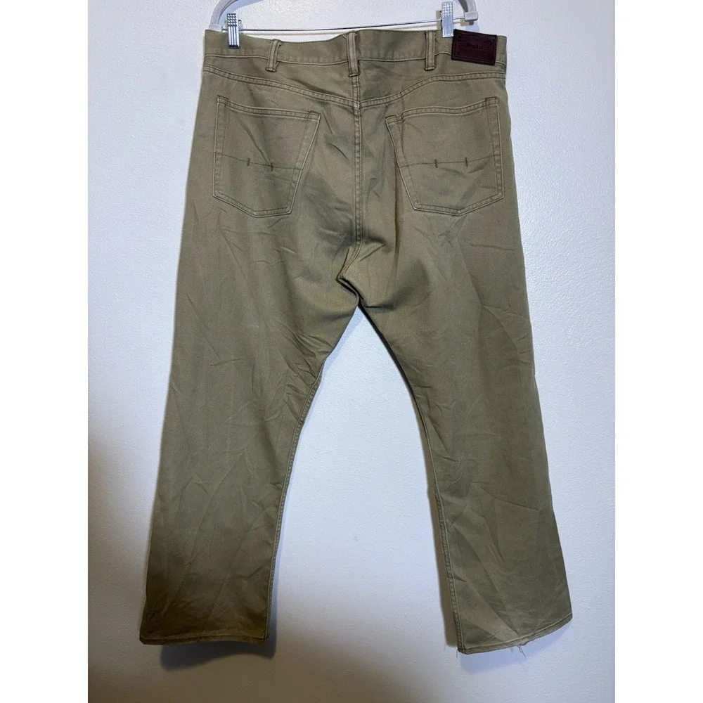 Polo Ralph Lauren Khaki Pants Straight Fit 38/30(40x29) Preppy Office Casual